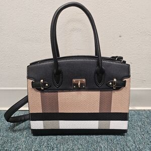 Plaid Satchel